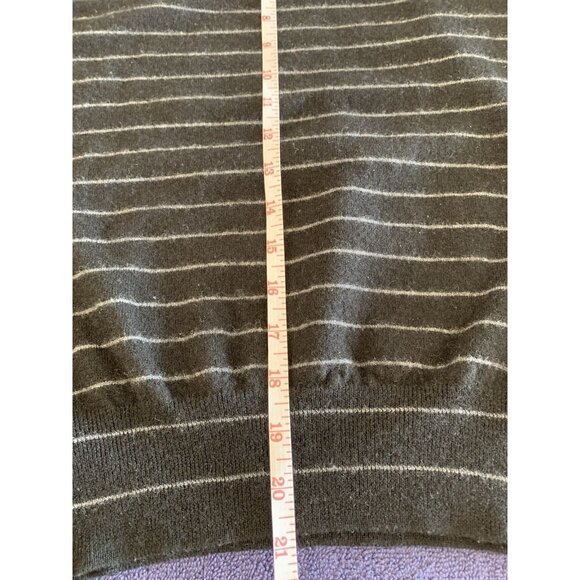 Garret Scott Extra Fine Merino Wool Black And Grey Striped Sweater Women’s XS/S - Picture 6 of 6